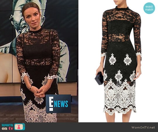 Alexis Beata Lace Midi Dress worn by Catt Sadler on E! News
