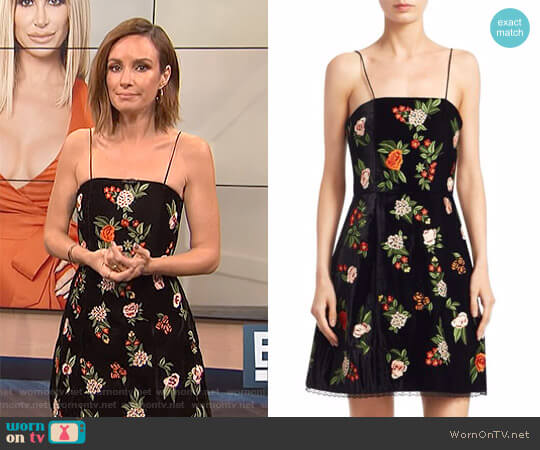 Alice + Olivia Launa Embroidered Sleeveless Dress worn by Catt Sadler on E! News