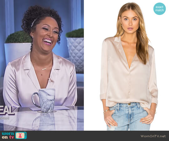 Amanda Uprichard Yvonne Top worn by Tamera Mowry on The Real