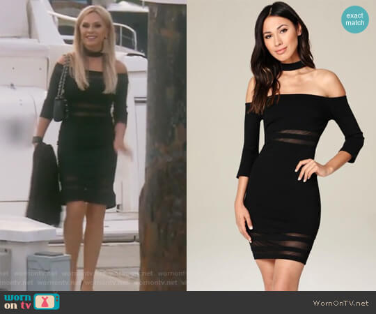 Bebe Black Ariella Choker Dress worn by Tamra Judge on The Real Housewives of Orange County