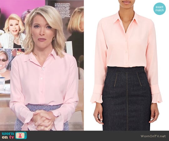 Barneys New York Silk Satin-Back Crepe Blouse worn by Megyn Kelly on Today