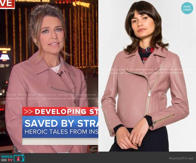 Paul Smith Biker Jacket worn by Savannah Guthrie on Today