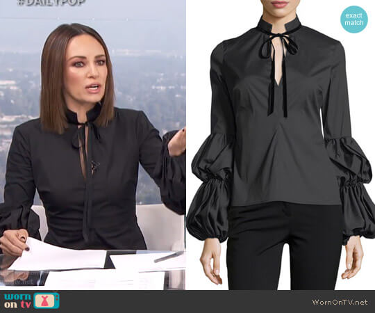 Caroline Constas Yasmin Blouse worn by Catt Sadler on E! News