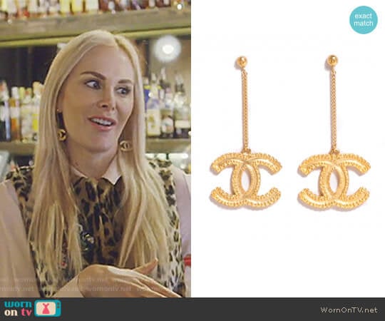 Chanel CC Drop Earrings worn by Kameron Westcott on The Real Housewives of Dallas
