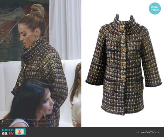 Chanel Paris-Byzance Coat worn by Cary Deuber on The Real Housewives of Dallas