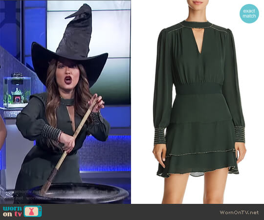 Parker Chrissy Beaded Silk Choker Dress worn by Adrienne Houghton on The Real