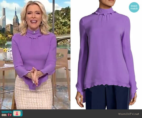 Derek Lam Silk Mockneck Top worn by Megyn Kelly on Today