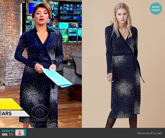Diane von Furstenberg D Ring Wrap Dress worn by Norah O'Donnell on CBS Mornings