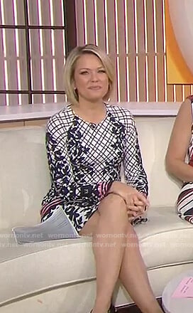 Dylan’s white floral long sleeve dress on Today