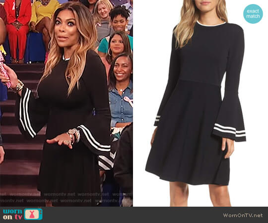 Eliza J Bell Sleeve Fit & Flare Dress worn by Wendy Williams on The Wendy Williams Show