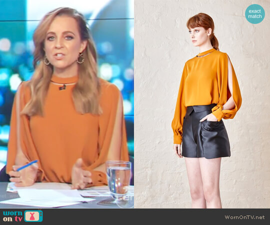 Elliatt Collective Aurelia Top worn by Carrie Bickmore on The Project