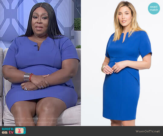 Eloquii V Neck Sheath Dress worn by Loni Love on The Real