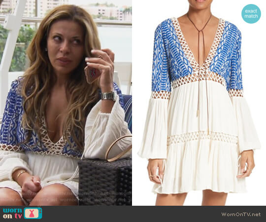 Free People Dusk Till Dawn Mini dress worn by Dolores Catania on The Real Housewives of New Jersey