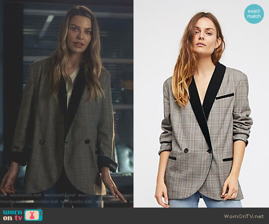 Free People Velvet Trimmed Blazer worn by Chloe Decker (Lauren German) on Lucifer