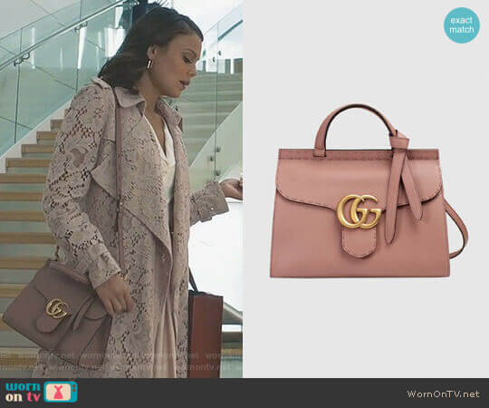 Gucci GG Marmont Top Handle Bag worn by Cristal Flores (Nathalie Kelley) on Dynasty