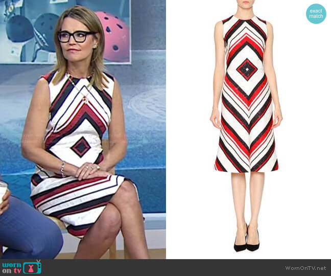 Dolce & Gabbana Geometric Print Dress worn by Savannah Guthrie on Today