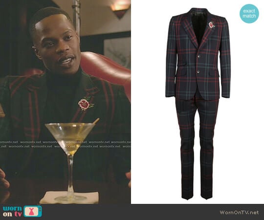 Gucci Checkered Suit worn by Jeff Colby (Sam Adegoke) on Dynasty