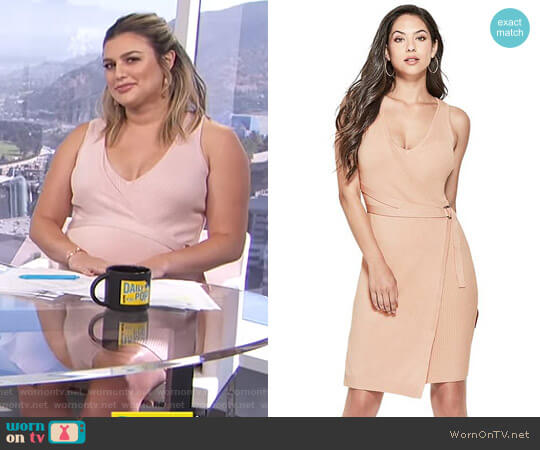 Guess Allison Faux Wrap Sweater Dress worn by Carissa Loethen Culiner on E! News