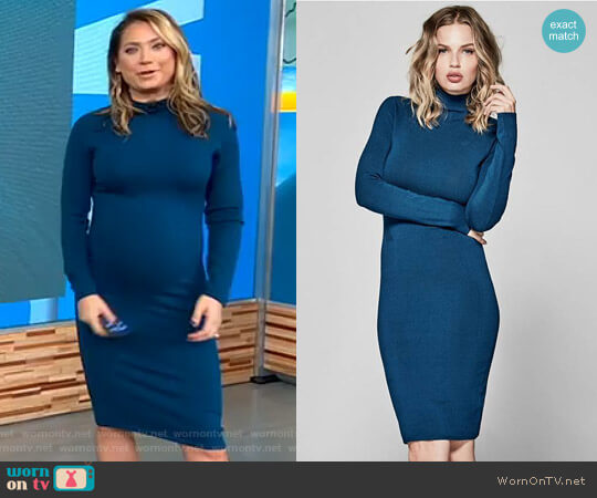Guess Nancy Sweater Dress worn by Ginger Zee on Good Morning America