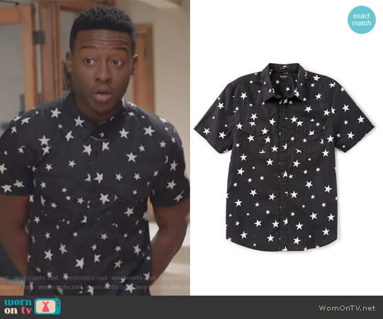 Guess Short-Sleeve Western Star Print Shirt worn by Courtney Rose (Brandon Micheal Hall) on The Mayor
