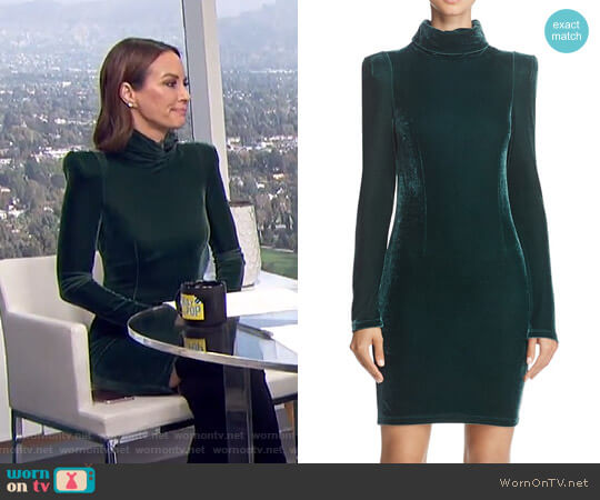 Guess Olga Turtleneck Velvet Dress worn by Catt Sadler on E! News