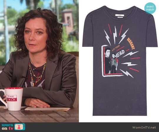 Isabel Marant Dewel Printed Tee worn by Sara Gilbert on The Talk