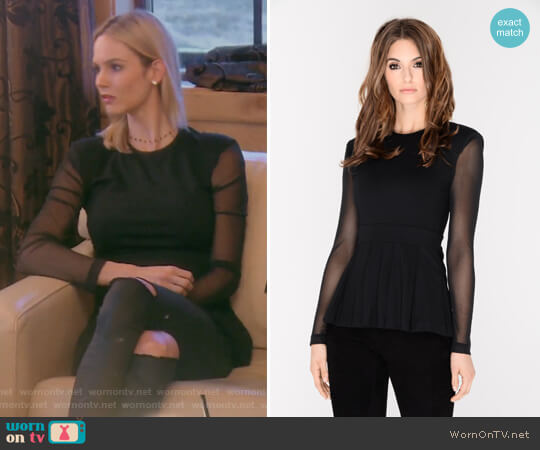J.Dosi Tia Pleated Top worn by Meghan King Edmonds on The Real Housewives of Orange County