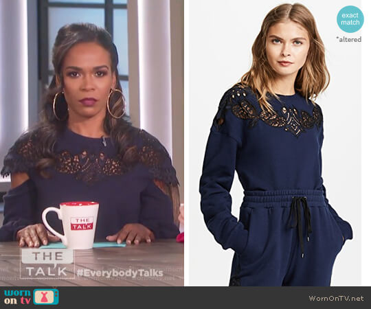 Jonathan Simkhai Lace Applique Pullover