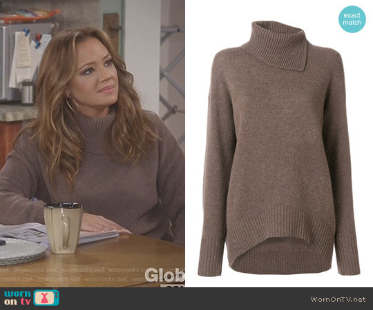 Joseph Roll Neck Sweater worn by Vanessa Cellucci (Leah Remini) on Kevin Can Wait