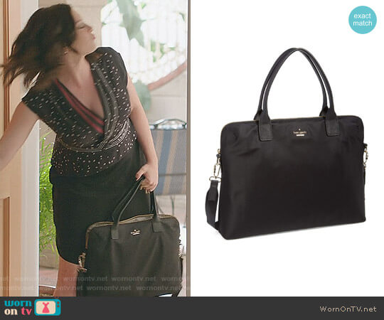Kate Spade Daveney Laptop Bag worn by Rebecca Bunch (Rachel Bloom) on Crazy Ex-Girlfriend