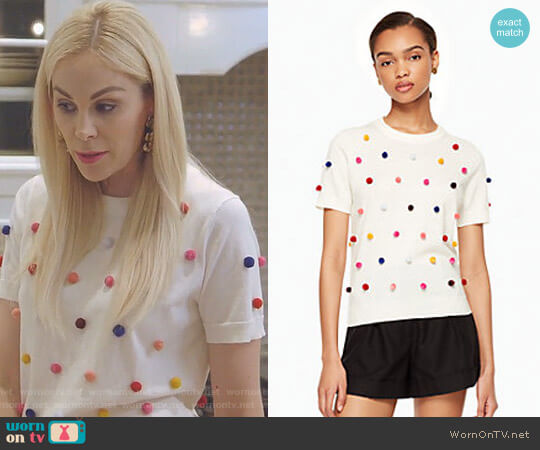 Kate Spade Pom Sweater worn by Kameron Westcott on The Real Housewives of Dallas