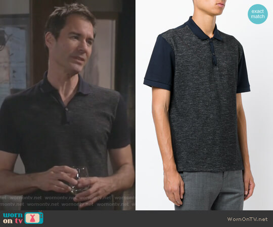 Lanvin Contrast-Panel Cotton-Pique Polo Shirt worn by Will Truman (Eric McCormack) on Will and Grace