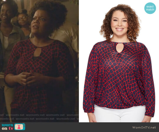 MICHAEL Michael Kors Nyla Top worn by Dina Rose (Yvette Nicole Brown) on The Mayor