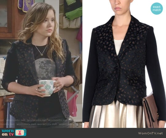 Marc By Marc Jacobs Leopard Blazer worn by Kendra Gable (Taylor Spreitler) on Kevin Can Wait