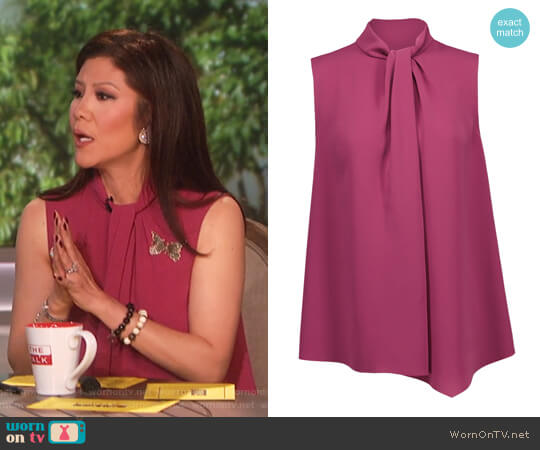 Max Mara Twisted crepe de chine shirt worn by Julie Chen on The Talk