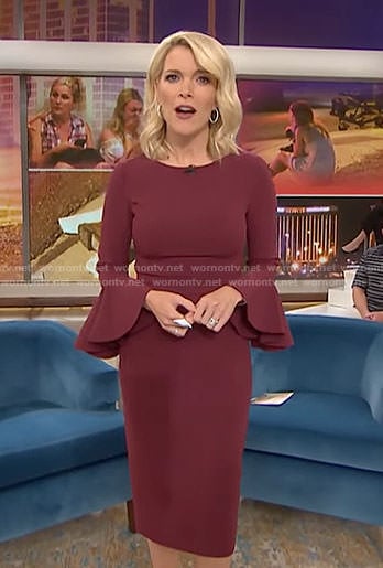 Megyn’s red bell sleeve dress on Megyn Kelly Today