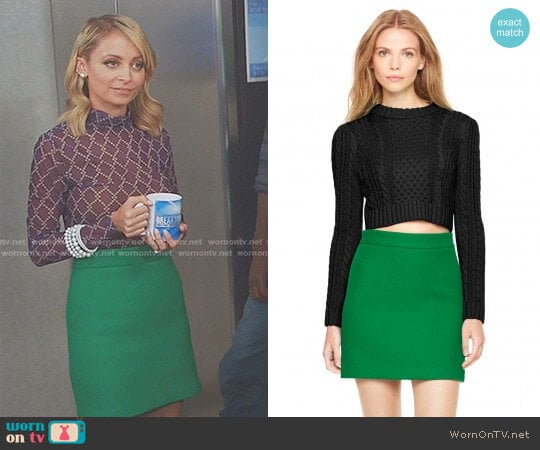 Milly Doubleface Wool Modern Mini Skirt worn by Portia Scott-Griffith (Nicole Richie) on Great News