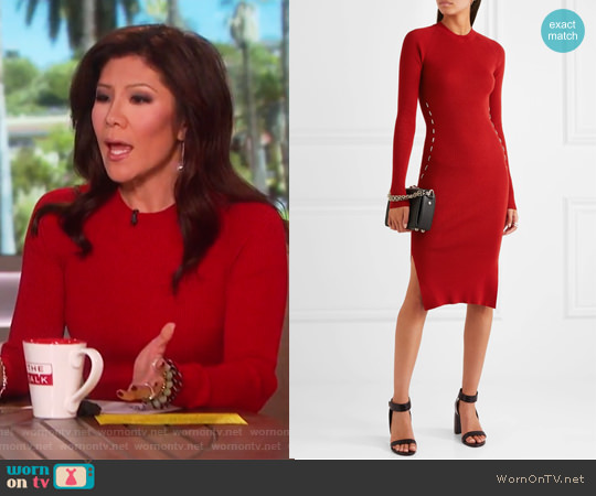 Mugler Slim-fit Knitted Dress worn by Julie Chen on The Talk