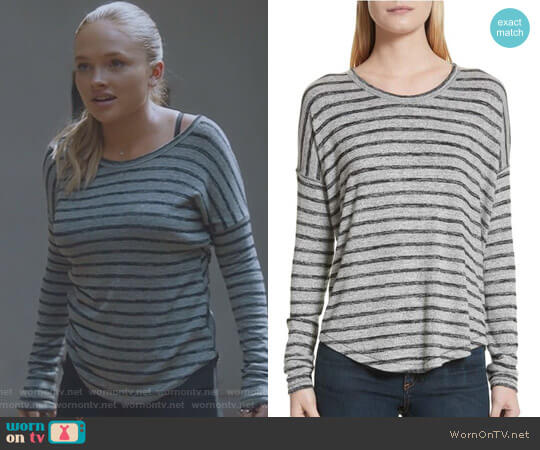 Rag & Bone Hudson Striped Top worn by Lauren Strucker (Natalie Alyn Lind) on The Gifted
