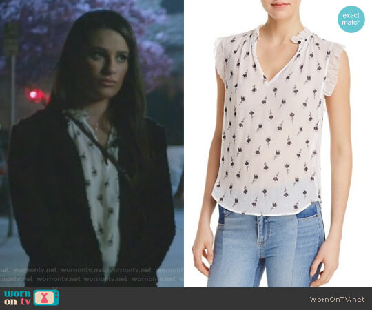 Rebecca Taylor Sleeveless Tulip Print Top worn by Valentina Barella (Lea Michele) on The Mayor