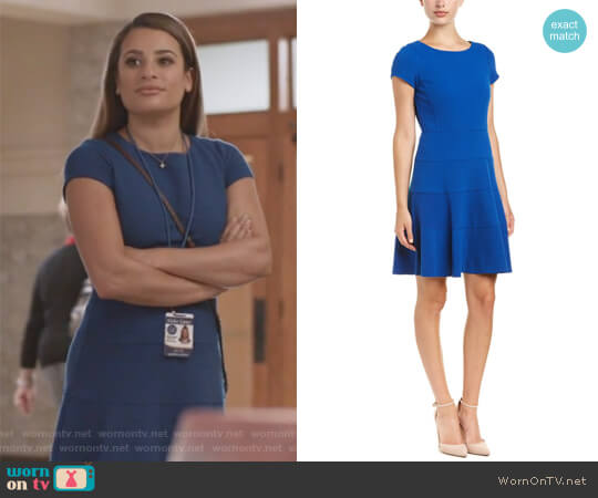 Rebecca Taylor Diamond Textured A-Line Dress worn by Valentina Barella (Lea Michele) on The Mayor