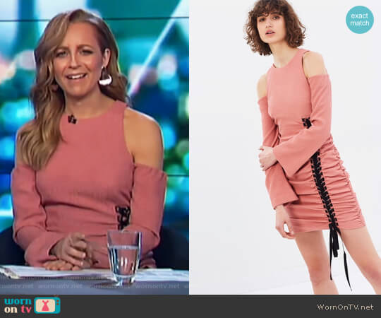 Rebecca Vallance Castella Mini Dress worn by Carrie Bickmore on The Project