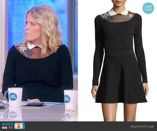 RED Valentino Collared Fit-&-Flare Dress worn by Sara Haines on The View