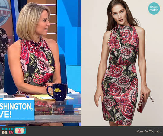 Reiss Xavi Burnout Detail Dress worn by Amy Robach on Good Morning America