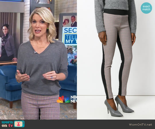 Stella McCartney Plaid Front Leggings worn by Megyn Kelly on Today