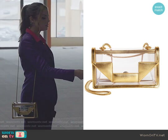 Saint Laurent Transparent Mini Betty Bag worn by Fallon Carrington (Elizabeth Gillies) on Dynasty