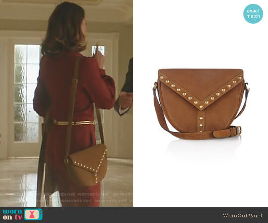Saint Laurent Y-Studded Shoulder Bag worn by Cristal Flores (Nathalie Kelley) on Dynasty