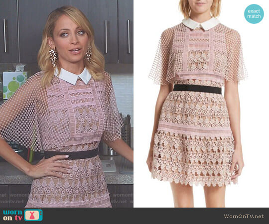 Self Portrait Floral Vine Cape Minidress worn by Portia Scott-Griffith (Nicole Richie) on Great News