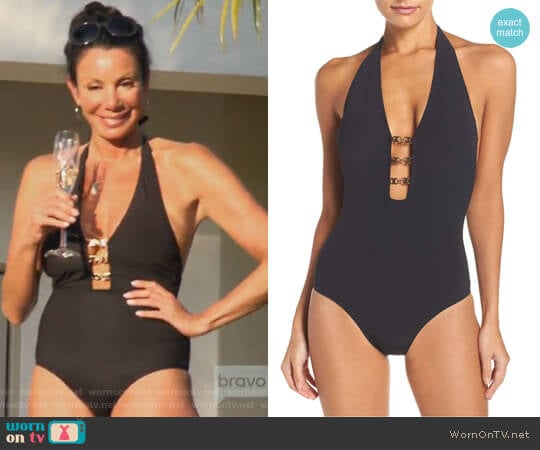 Tory Burch Gemini Link One-Piece Swimsuit worn by Danielle Staub on The Real Housewives of New Jersey
