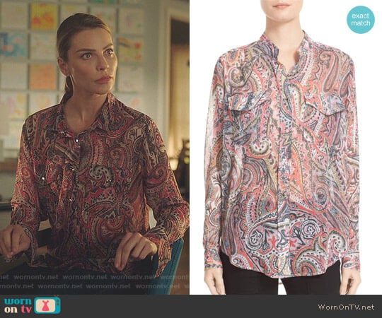 The Kooples Paisley Print Blouse worn by Chloe Decker (Lauren German) on Lucifer